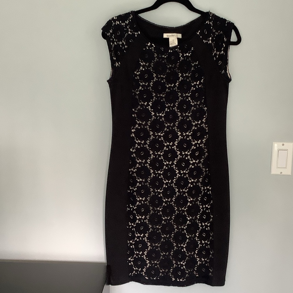 Laundry by Design Black Lace Mini Dress